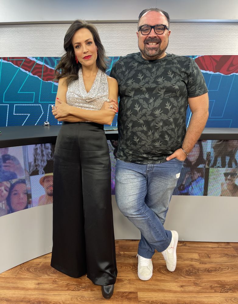 Apresentadora Fabiana Oliveira com o Jornalista Renato Cipriano - Foto: Divulgação